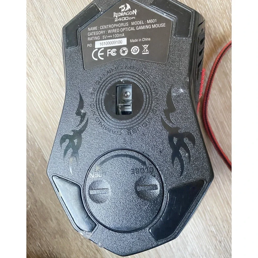 Red dragon CENTROPHORUS M601 3200DPI Optical 5 Buttons Wired Gaming Mouse